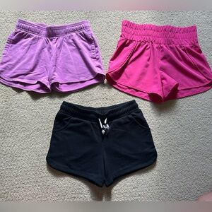 3 pairs of girls shorts. Size 8